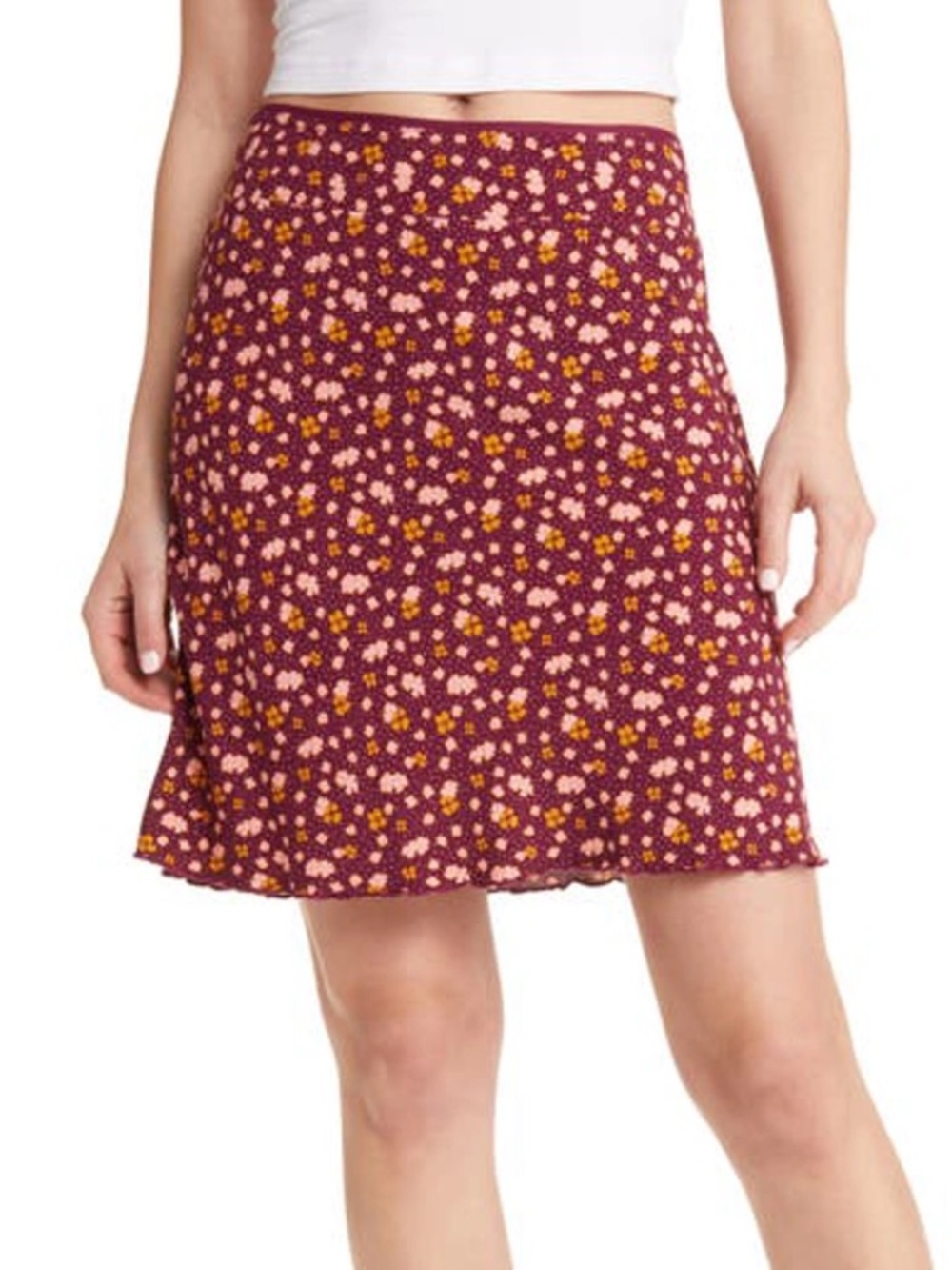 Free People IRL floral skirt in purple size 4